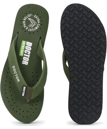 DOCTOR EXTRA SOFT Women's Ortho Care Orthopaedic Diabetic Flipflops OR-D-16 Olive - Buy Online on GoSupps.com