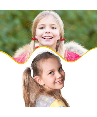 36 Pcs Colorful Twinbead Bubble Hair Ties for Girls - 80s 90s Hair Accessories (Pink Red White, 12mm) - Kids Toddler Children - Buy Online on GoSupps.com