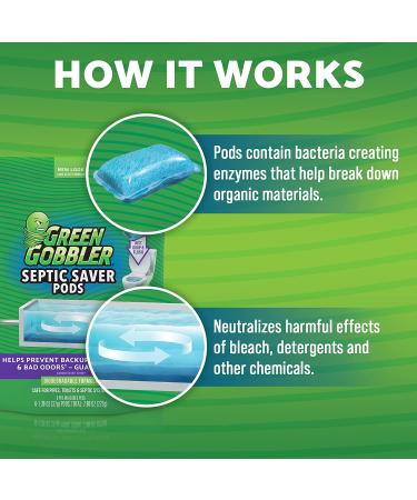 Green Gobbler Septic Saver - 2 Pack Septic Tank Treatment Packets | 1 Year Supply - Buy Online on GoSupps.com