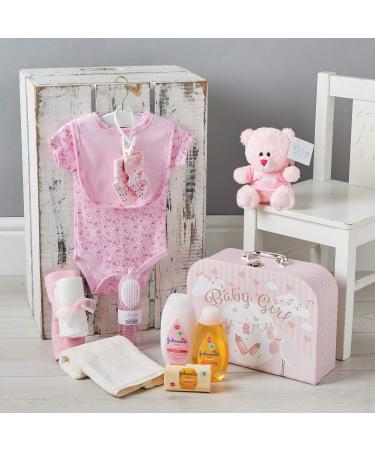 Pink Baby Gift Set with Clothes, Teddy Bear, and Gifts - Perfect Keepsake Box for Baby Girl - Buy Online on GoSupps.com