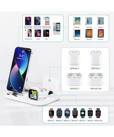 3 in 1 Portable Charging Station for Apple Products | Foldable Dock for iPhone/AirPods | Compatible with iWatch Series | Includes 15W Adapter | White - Buy Online on GoSupps.com