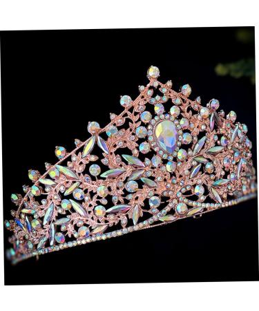 DRESSOOS Crown Headband Crown Bridal Crown Crowns for Women Rhinestone Headband Princess Crown Wedding Crown for Bride Bridal Hair Accessories Crown for Bride Wedding Zinc Alloy 17.00X17.00X9.00CM Golden - Buy Online on GoSupps.com