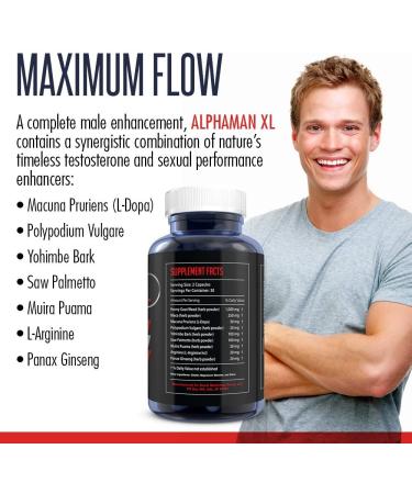 AlphaMAN XL Male Pills | - Enlargement Booster Increases Energy  Mood & Endurance | Best Performance Supplement for Men - 1 Month Supply  60 Capsules - Buy Online on GoSupps.com