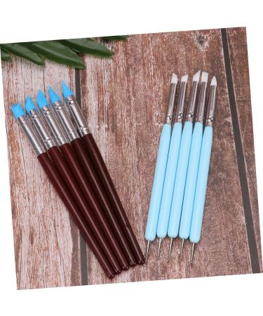 DOITOOL 2 Sets 10pcs Nail Art Manicure Tools Clay Tools Embossing Clay Indentation Pen Nail Liner Manicure Dotting Pen Dotting Brush Pen Nail Polish Rhinestones Pottery - Buy Online on GoSupps.com