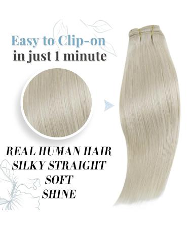 Buy Runature Clip In Extensions - Real White Blonde Remy Hair 80g 25cm 10 Inch Affordable 7PCs Set - Buy Online on GoSupps.com