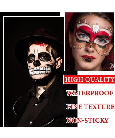 Shop Black White Red Face Body Paint - Professional SFX Clown Makeup Kit for Halloween & Cosplay | International Shipping - Buy Online on GoSupps.com