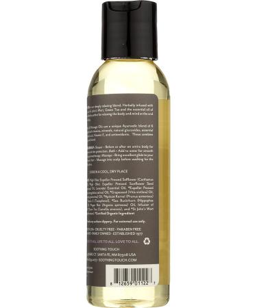 Organic Lavender Massage Oil - Soothing Touch Ayurveda, 4 Oz | Calming Bath & Body Oil - Buy Online on GoSupps.com