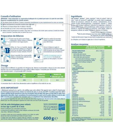 HiPP Biologique Lait 2 de suite Essentia Bo te 600 g (Lot de 4) - Buy Online on GoSupps.com