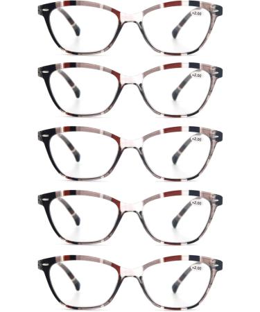 Buy MODFANS 5 Pack Women's Reading Glasses 1.25 - High Quality Fashionable & Comfortable Reading Aid - Buy Online on GoSupps.com