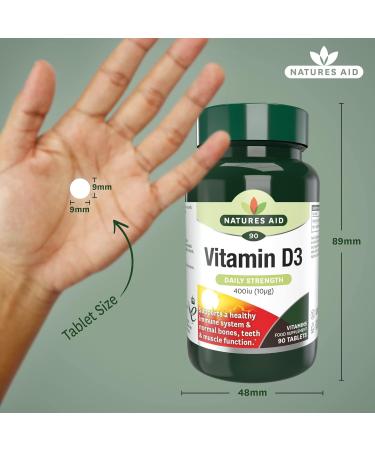 Natures Aid Vitamin D 10ug - Pack of 90 Tablets - Buy Online on GoSupps.com