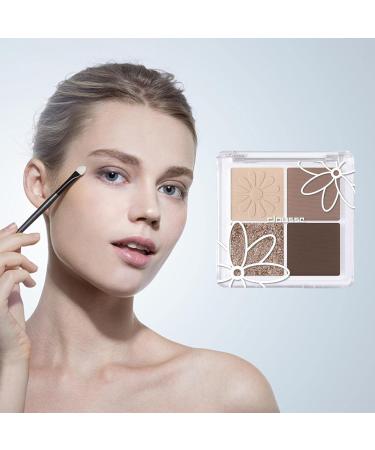 Eyeshadow | Highly Pigmented 4 Colors Eye Shadow Palette - Highly Matte & Shimmer Neutral Eyeshadow Makeup Blendable Lasting Eye Shadow Cosmetics Sillervan 05 - Buy Online on GoSupps.com