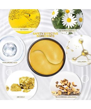 KAYZON 24K Gold Under Eye Patches | Collagen Eye Masks for Puffiness Dark Circles & Wrinkles | 60 Pcs Eye Skin Care Pads - Buy Online on GoSupps.com