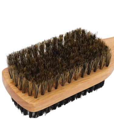 Double-Sided Beard Brush with Wooden Handle | Premium Shaving & Facial Hair Comb for Men - Buy Online on GoSupps.com