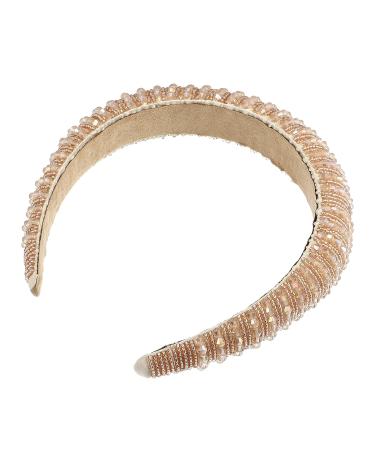 VOCOSTE Crystal Headband - Rhinestone Hairband for Women - Champagne - 1.2 Wide - Buy Online on GoSupps.com