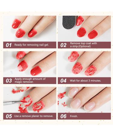 Nail Polish Remover Gel - Professional Non-Irritating Formula, 3-5 Minute Removal, No Foil Soaking Needed (15 ml) - Buy Online on GoSupps.com