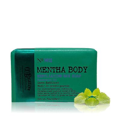 C.O. Bigelow Mentha Exfoliating Bar Soap No. 1413 - 7 oz | Peppermint Oil & Walnut Powder | Gently Cleanse & Smooth Dry Skin - Buy Online on GoSupps.com