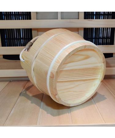 6L Wooden Sauna Bucket with Sauna Ladle Set Sauna Bucket Water Bucket Sauna Spa Accessories - Buy Online on GoSupps.com