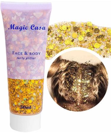 Hair Gel Body Gel Face Gel for Body and Face Hair Nail Body Gel Sparkling Body Gel for Women Fulenyi Gold 2# - Buy Online on GoSupps.com