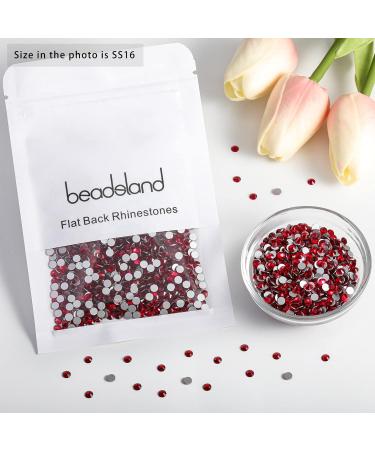 Beadsland 1440 Pieces Flat Back Rhinestones - Red SS16 Nail Crystals for DIY Nail Art 3.8-4.0mm - Buy Online on GoSupps.com