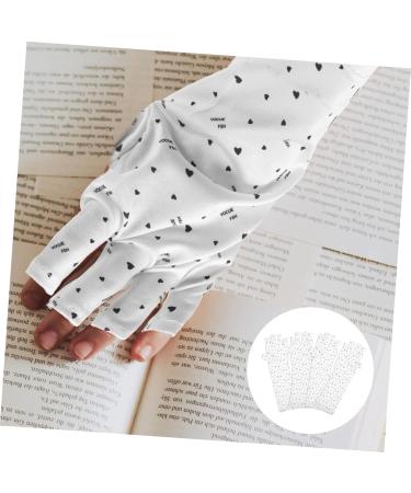 Beavorty 10 Pairs nail gloves UV protection gloves for manicures UV gloves for gel manicures gel manicure UV gloves gel nails gloves polyester white Miss non-slip ultra violet light - Buy Online on GoSupps.com