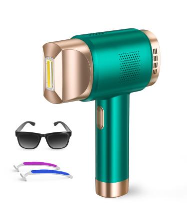 AMINZER 2023 New IPL Hair Removal Device 3-in-1 Functions HR/SC/RA 9 Energy Levels 999 900 Flashes Painless Laser Hair Removal Device with LCD Touch Screen for Women Men Face Armpits Legs Body D-green