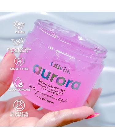 OLIVIA Aurora Intimate Bikini Relief Gel - Vegan & Organic Hypoallergenic PH Balanced for Ingrown Hairs Razor Bumps & Itch Relief - Buy Online on GoSupps.com