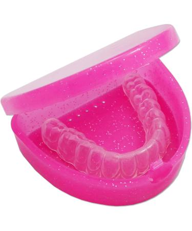 Slim Orthodontic Dental Case - Colour & Glitter Choices for Retainers Bleaching Trays Dentures & More (Glitter Pink) - Buy Online on GoSupps.com