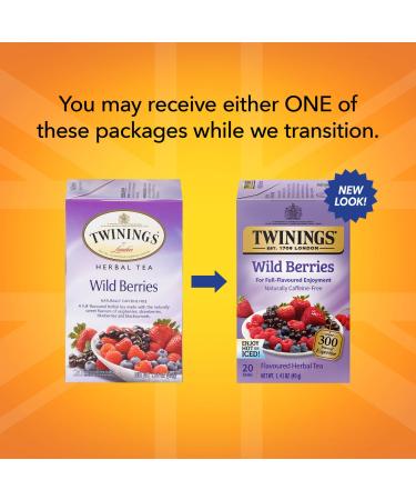 Buy Twinings Herbal Tea Wild Berries - Caffeine Free, 20 Tea Bags (1.41 oz) - Refreshing & Fruity - Buy Online on GoSupps.com
