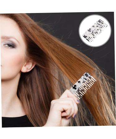 POPETPOP 1PC hair comb curly hair shampoo leopard decor combs for women Comb for Hair cellulose acetate comb Hair Salon Comb Hair Bang Comb white anti-static plate vinegar Miss horns - Buy Online on GoSupps.com