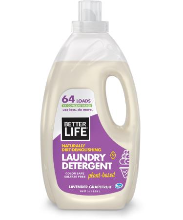 Better Life Natural Concentrated Laundry Detergent, Lavender Grapefruit, 64 loads Lavender Grapefruit 64 Fl Oz (Pack of 1)