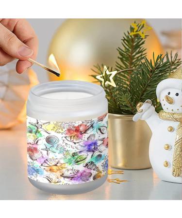 Orange Lemon Scented Candles - Aromatherapy Jar Candle Gift Set for Women 7 oz Long Lasting Home Scents Perfect Birthday Gift with Shells Coral & Starfish - Buy Online on GoSupps.com