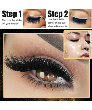 Zeaybsr Eyeliner Stickers - 6 Pairs of Reusable Black Thin Eyeliner Easy to Attach & Remove for Perfect Wings - Buy Online on GoSupps.com