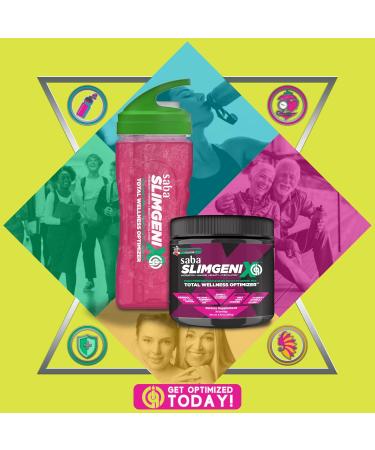 Saba SlimGenix IQ | 4-in-1 Hydration & Immune Support Drink Mix | Berry Lemonade Flavor | 30 Servings for Beauty & Circulation - Buy Online on GoSupps.com