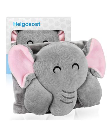 Baby Colic and Gas Relief - Heigoeost Heated Tummy Wrap for Newborns Belly Relief by Soothing Warmth, Baby Heating Pad Swaddling Belt Relief & Soothe Gas, Colic and Upset Stomach for Fussy Infants Elephant