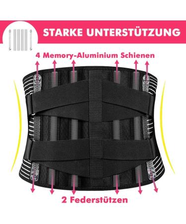 Fittoo Back Bandage with Support Strips & Adjustable Pull Tapes | Breathable Nylon Fabric for Back Pain Relief - Size M - Buy Online on GoSupps.com