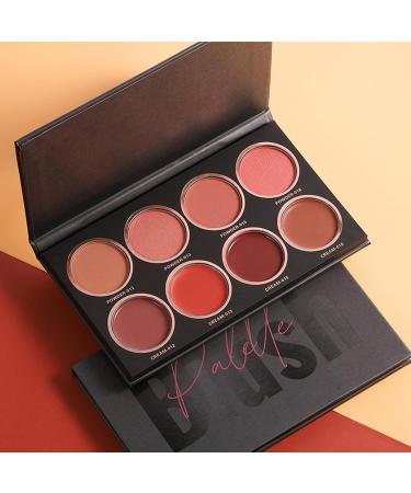 Blush Makeup Cream 8 Colors Make up Blush Palette Long Lasting Face Blush Palette for Light Skin Dark Skin Natural Make Up Blushing Set Cheeks Bright Blush Powder Nanyaciv - Buy Online on GoSupps.com