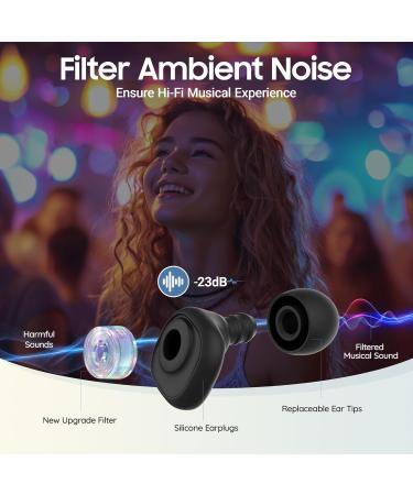 High-Quality Reusable Silicone Earplugs for Concerts | 23dB Noise Reduction | 8 Ear Tips Included | Perfect for Musicians & Events - Buy Online on GoSupps.com