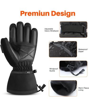 SNOW DEER Electric Heated Gloves for Men And Women Waterproof And Windproof Ski Gloves with Rechargeable Battery Touchscreen Three Heat Settings for Cold Weather Snowboarding Shovel Snow - Small - Buy Online on GoSupps.com