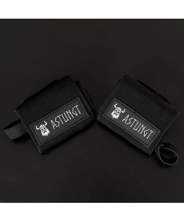 ASTUNGT Wrist Bandages | 40-60 cm Adjustable Wrist Wraps for Fitness Bodybuilding CrossFit & Krafsport - Black - Buy Online on GoSupps.com