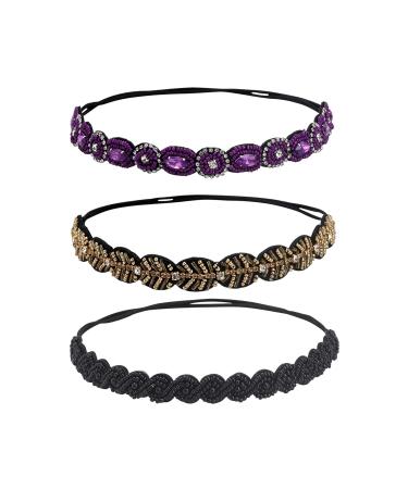 inSowni 7 Pack Rhinestone Jeweled Handmade Headbands for Women and Girls - Hair Accessories and Headwraps for Brides - Buy Online on GoSupps.com