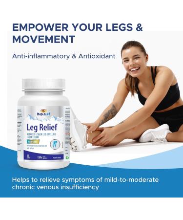 MapleLife Nutrition Leg Relief 360 mg Vein Care - Reduces Lower Leg Swelling from Edema Relieves Tiredness Heavy Legs and Leg Pain Enhance Blood Circulation - Red Vine Leaf Extract 60 Tablets - Buy Online on GoSupps.com