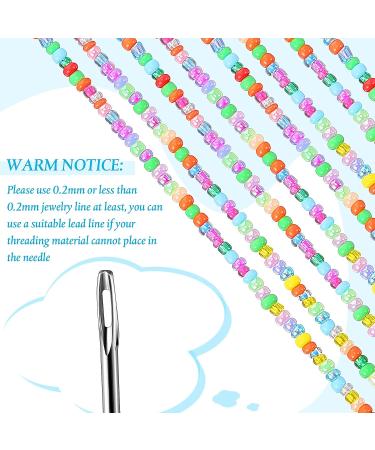 16 Pack 7.5 & 6.3 Big Eye Curved Beading Needles Set - Stainless Steel Sewing Bead Spinner Needles - Buy Online on GoSupps.com