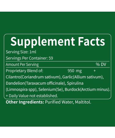 Fuenvegtal All Herbal Liquid Drops Cilantro Extract for Body Detox & Cleanse Combat Free Radicals & Immune Support. 2oz - Buy Online on GoSupps.com