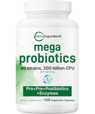 Micro Ingredients Oil of Oregano Softgels & Mega Probiotics 200 Billion CFU Veggie Capsules | 2 Pack Bundle | 4X Strength Thymoquinone + Black Seed | 40 Strains + Inulin Acacia & Bromelain - Buy Online on GoSupps.com