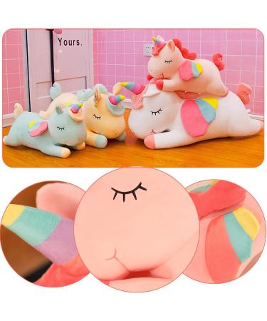 Kekeso Pink Stuffed Unicorn Plush Toy 35cm - Soft Cuddle Pillow Doll for Boys and Girls - Cartoon Unicorn Gift - Buy Online on GoSupps.com