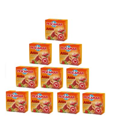 Elazvibes- Tuna fillet 10x tuna cans with delicious spicy tomato sauce in Mediterranean Spanish style - Buy Online on GoSupps.com