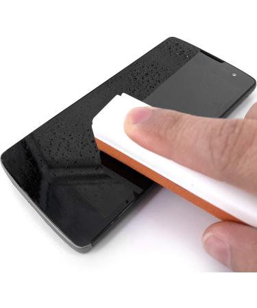 Acuvar 2-in-1 Screen Cleaning Spray with Microfiber Cloth and Phone Stand - Removes Oil and Dirt from Smartphones, Tablets, Laptops, TVs - Orange - Buy Online on GoSupps.com