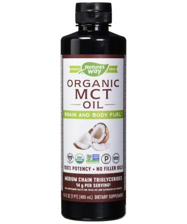 Nature's Way Nature's Way Organic Mct Oil from Coconut Non-GMO Gluten-Free 14 G Mcts Per Serving 16 Ounce (Pack of 1)