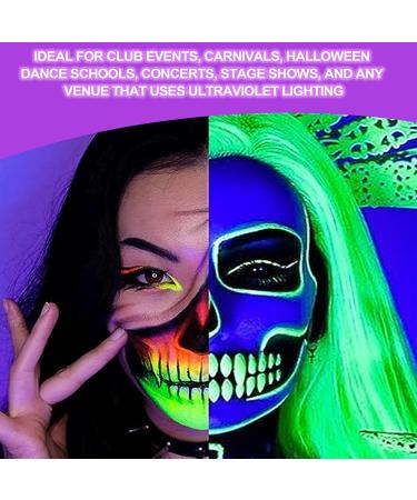  AmourGlint 10-color face paint kit fluorescent water-based body paint + 2 brushes. Vibrant body paint colors for fluorescent parties and festivals. (#2 11g) - Buy Online on GoSupps.com