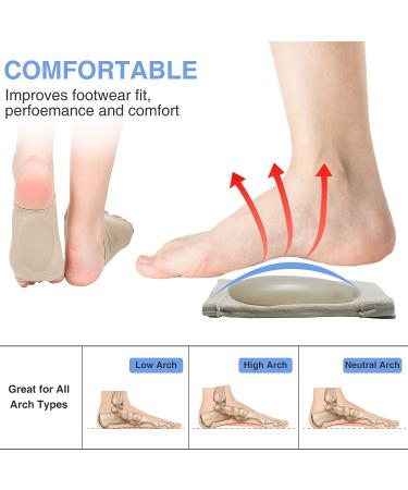 YLYLXIMA Compression Arch Support Sleeves with Gel Pad - Plantar Fasciitis Relief for Flat Feet - Men Women (1 Pair Beige) - Buy Online on GoSupps.com